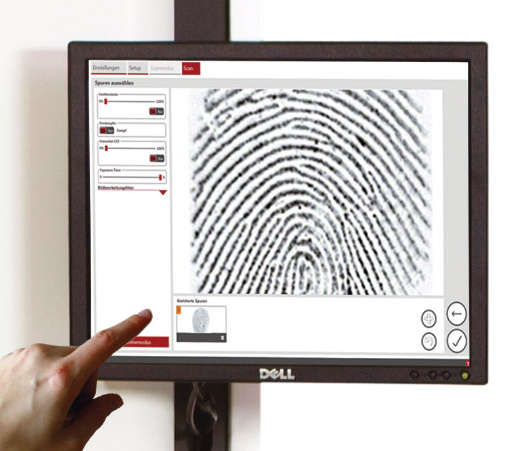 fingerprint detected, enhanced and preserved with eviscan