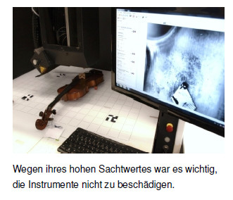 Violine untersucht mit EVISCAN