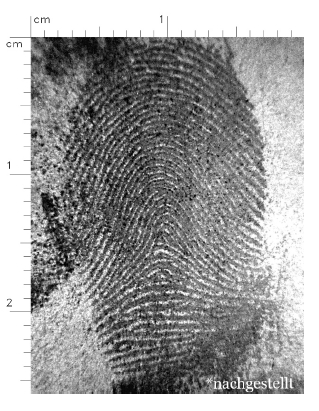 detected latent fingerprint