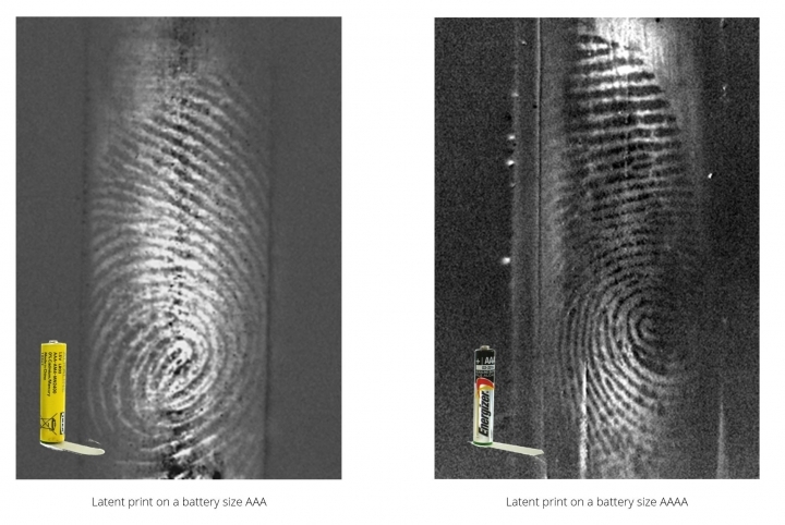 fingerprints on batteries detected with eviscan